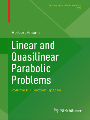 cover image of Linear and Quasilinear Parabolic Problems